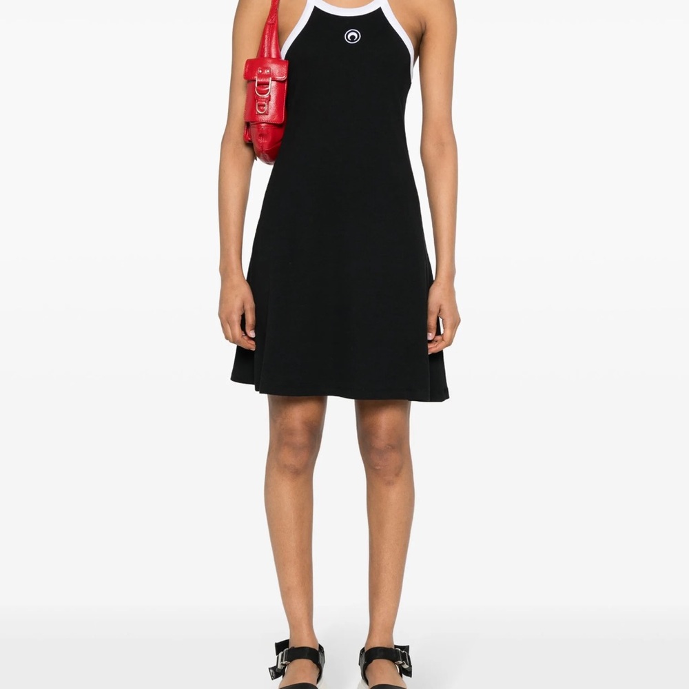 Marine Serre Black Sleeveless Dress